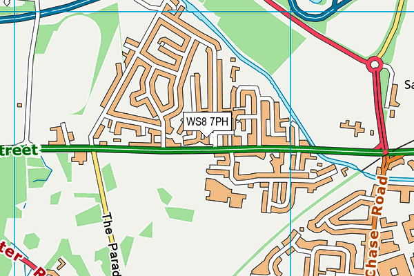 WS8 7PH map - OS VectorMap District (Ordnance Survey)