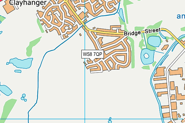 WS8 7QP map - OS VectorMap District (Ordnance Survey)