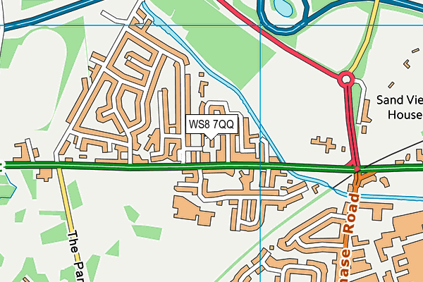 WS8 7QQ map - OS VectorMap District (Ordnance Survey)