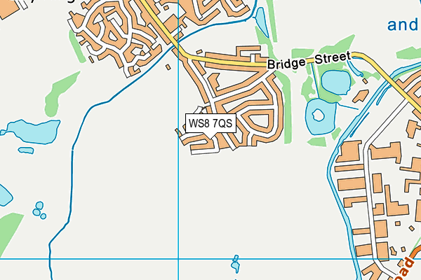 WS8 7QS map - OS VectorMap District (Ordnance Survey)