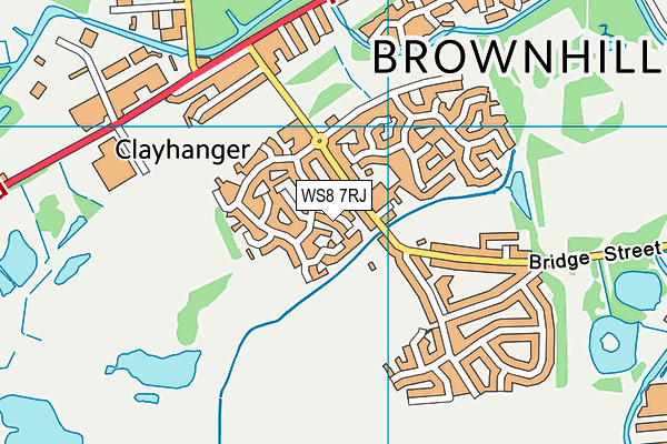 WS8 7RJ map - OS VectorMap District (Ordnance Survey)