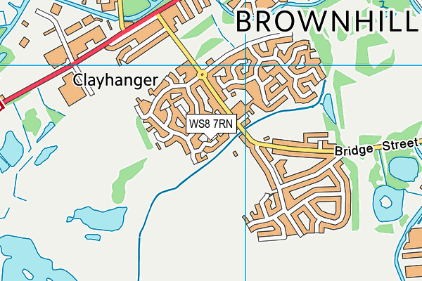 WS8 7RN map - OS VectorMap District (Ordnance Survey)