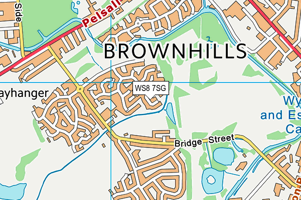 WS8 7SG map - OS VectorMap District (Ordnance Survey)