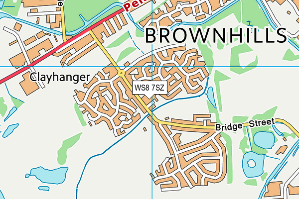 WS8 7SZ map - OS VectorMap District (Ordnance Survey)