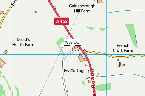 WS9 0AL map - OS VectorMap District (Ordnance Survey)