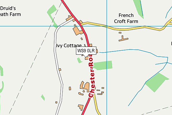 WS9 0LR map - OS VectorMap District (Ordnance Survey)