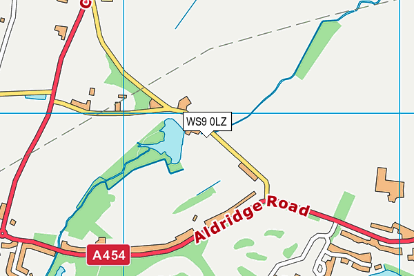 WS9 0LZ map - OS VectorMap District (Ordnance Survey)