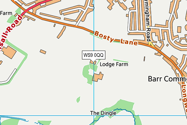 Aldridge Airport Recreation Ground map (WS9 0QQ) - OS VectorMap District (Ordnance Survey)