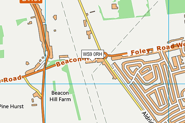 WS9 0RH map - OS VectorMap District (Ordnance Survey)