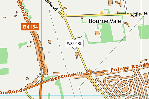 WS9 0RL map - OS VectorMap District (Ordnance Survey)