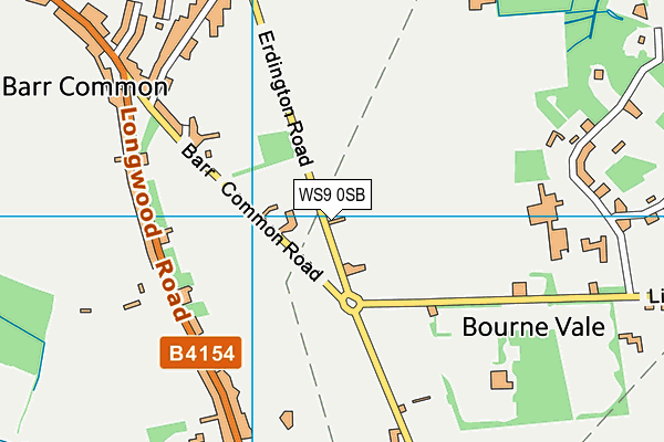 WS9 0SB map - OS VectorMap District (Ordnance Survey)