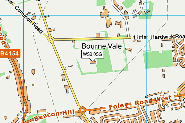 WS9 0SG map - OS VectorMap District (Ordnance Survey)