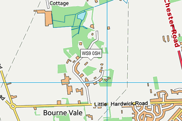 WS9 0SH map - OS VectorMap District (Ordnance Survey)