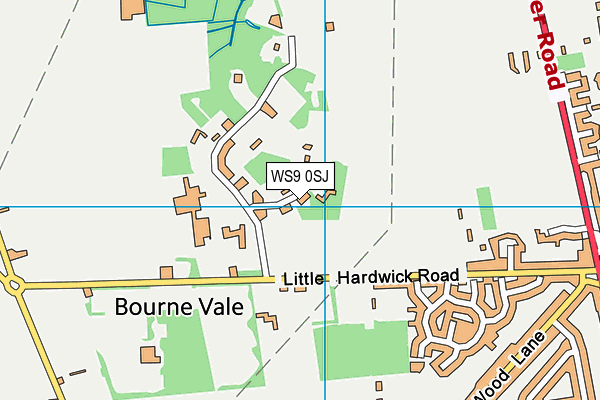 WS9 0SJ map - OS VectorMap District (Ordnance Survey)