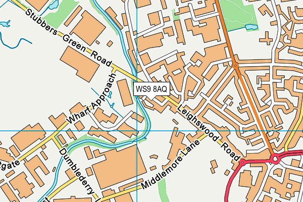 WS9 8AQ map - OS VectorMap District (Ordnance Survey)