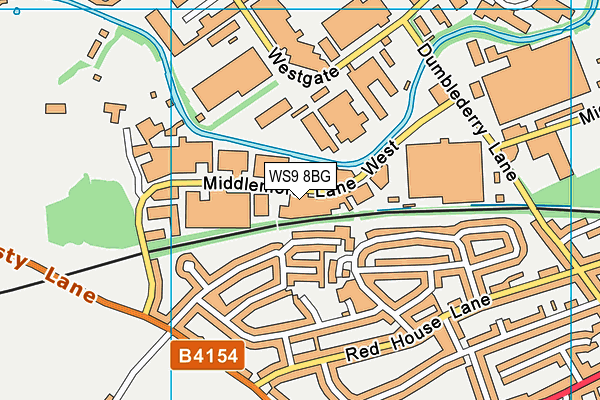 WS9 8BG map - OS VectorMap District (Ordnance Survey)