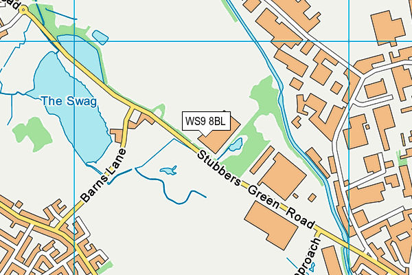 WS9 8BL map - OS VectorMap District (Ordnance Survey)