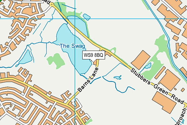 WS9 8BQ map - OS VectorMap District (Ordnance Survey)