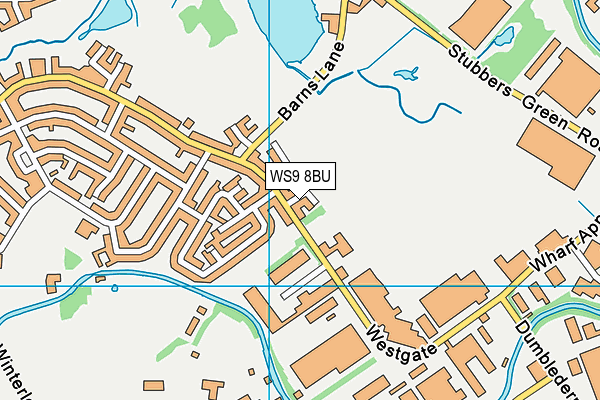 WS9 8BU map - OS VectorMap District (Ordnance Survey)