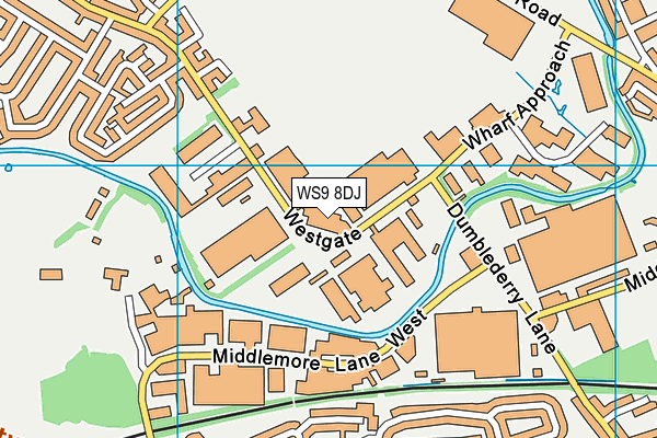 WS9 8DJ map - OS VectorMap District (Ordnance Survey)