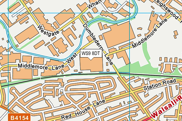 WS9 8DT map - OS VectorMap District (Ordnance Survey)