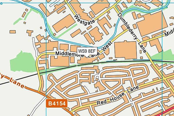 WS9 8EF map - OS VectorMap District (Ordnance Survey)
