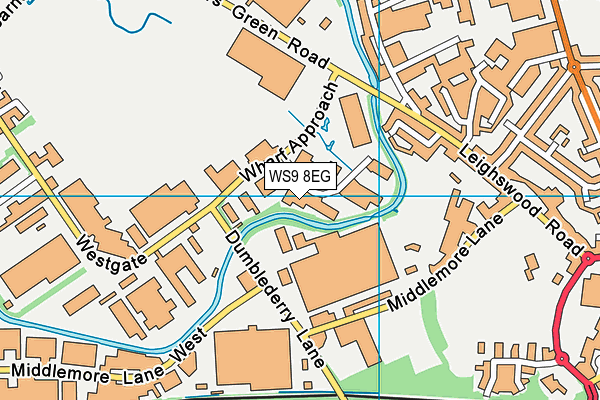 WS9 8EG map - OS VectorMap District (Ordnance Survey)