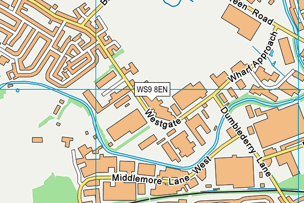 WS9 8EN map - OS VectorMap District (Ordnance Survey)