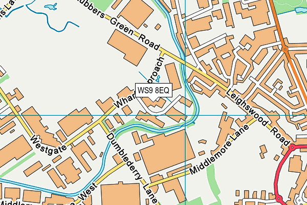 WS9 8EQ map - OS VectorMap District (Ordnance Survey)