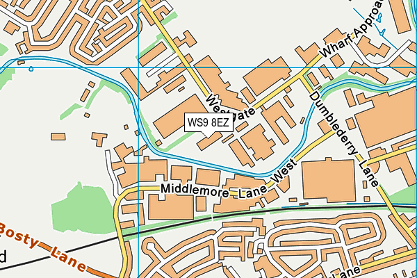 WS9 8EZ map - OS VectorMap District (Ordnance Survey)