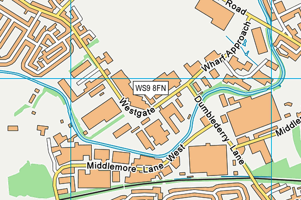 WS9 8FN map - OS VectorMap District (Ordnance Survey)