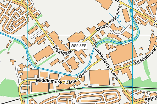 WS9 8FS map - OS VectorMap District (Ordnance Survey)