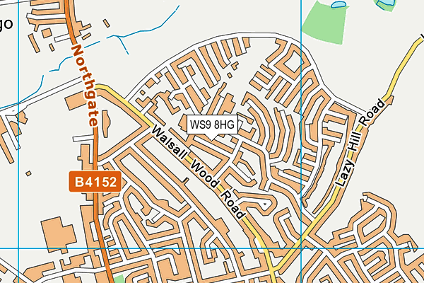 WS9 8HG map - OS VectorMap District (Ordnance Survey)