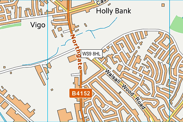 WS9 8HL map - OS VectorMap District (Ordnance Survey)