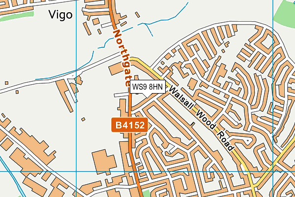 WS9 8HN map - OS VectorMap District (Ordnance Survey)