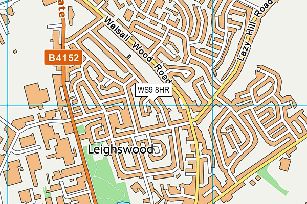 WS9 8HR map - OS VectorMap District (Ordnance Survey)