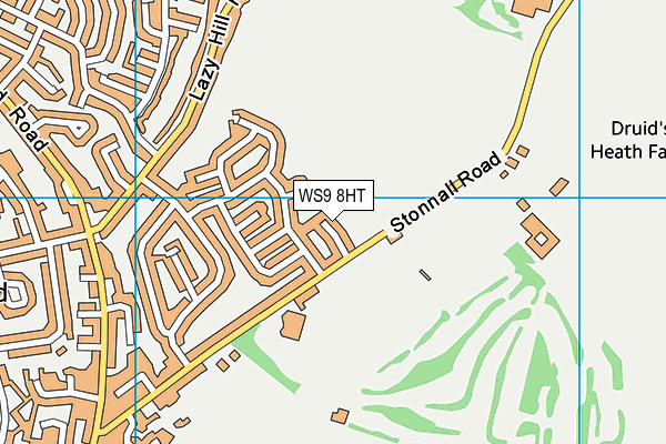 WS9 8HT map - OS VectorMap District (Ordnance Survey)