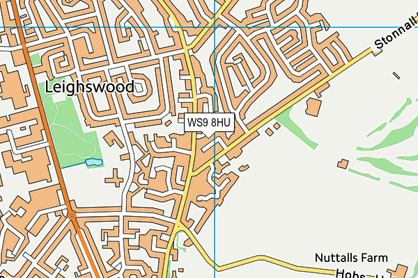 WS9 8HU map - OS VectorMap District (Ordnance Survey)