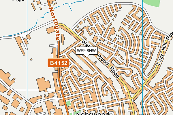 WS9 8HW map - OS VectorMap District (Ordnance Survey)