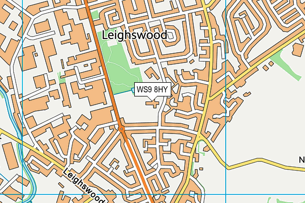 WS9 8HY map - OS VectorMap District (Ordnance Survey)
