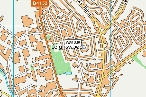 WS9 8JB map - OS VectorMap District (Ordnance Survey)