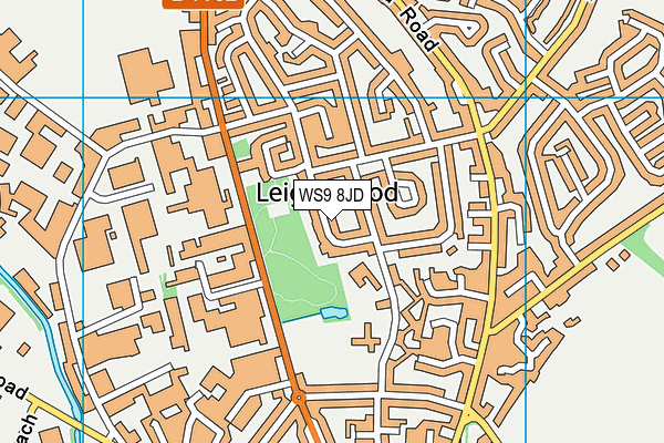 WS9 8JD map - OS VectorMap District (Ordnance Survey)