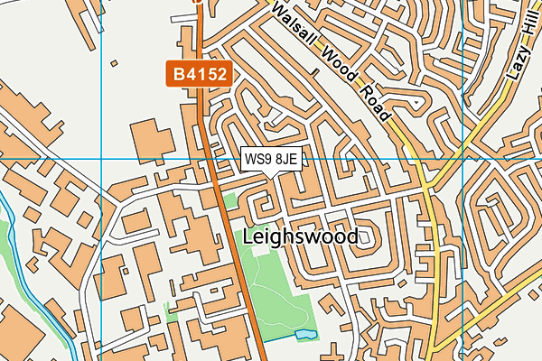 WS9 8JE map - OS VectorMap District (Ordnance Survey)
