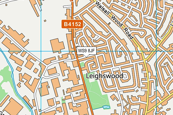 WS9 8JF map - OS VectorMap District (Ordnance Survey)