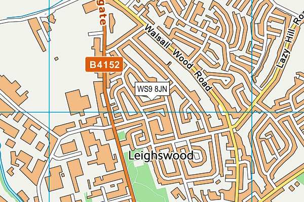 WS9 8JN map - OS VectorMap District (Ordnance Survey)
