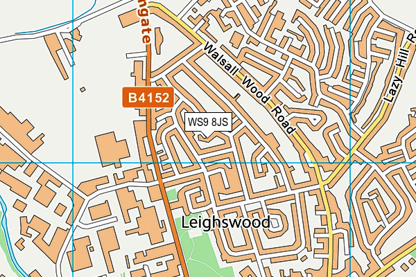 WS9 8JS map - OS VectorMap District (Ordnance Survey)