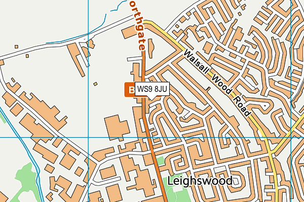WS9 8JU map - OS VectorMap District (Ordnance Survey)