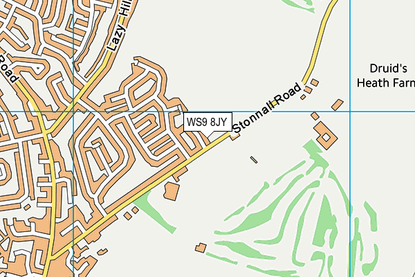 WS9 8JY map - OS VectorMap District (Ordnance Survey)