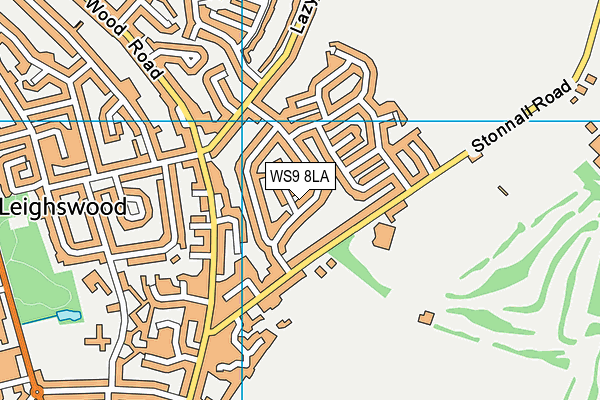 WS9 8LA map - OS VectorMap District (Ordnance Survey)
