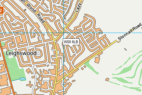 WS9 8LB map - OS VectorMap District (Ordnance Survey)